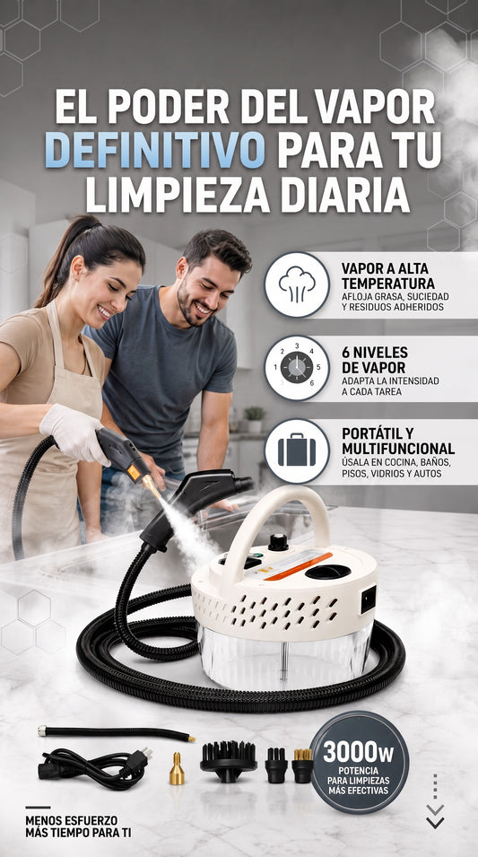 Maquina Limpiador A Vapor GRANDE || 3000 W
